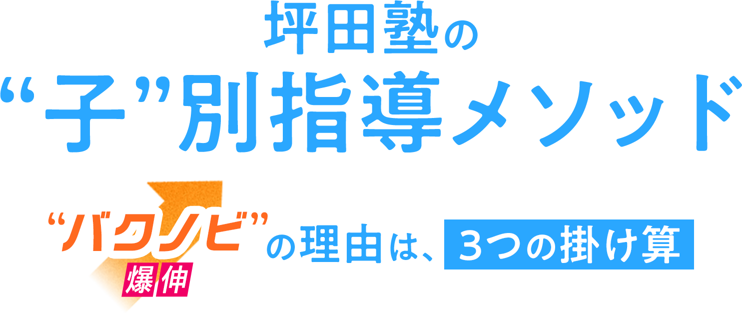 “バクノビ”の理由は、3つの掛け算 坪田塾の“子”別指導メソッド