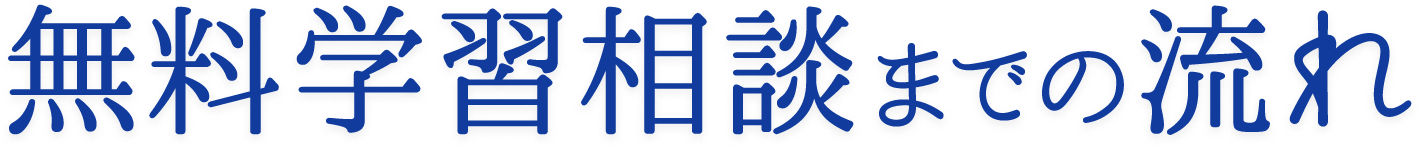 無料学習相談までの流れ