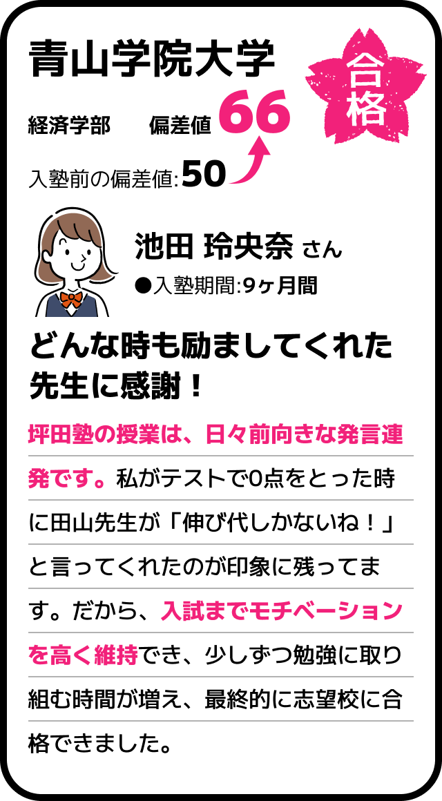 青山学院大学 経済学部 合格