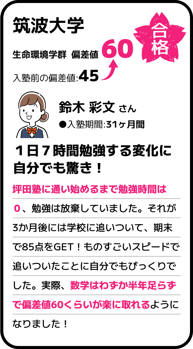 筑波大学 生命環境学群生物資源学類 合格