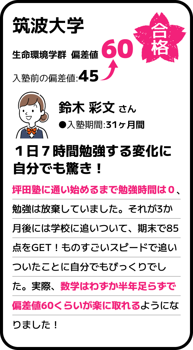 筑波大学 生命環境学群生物資源学類 合格